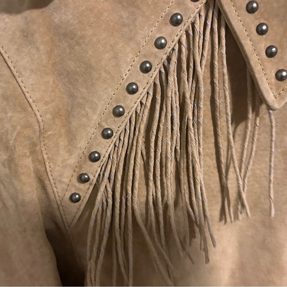 Scully Leather Fringe Western Jacket XL – Studded with Turquoise Accents – NWT - Picture 9 of 11